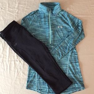 Under Armour Long Sleeve Shirt & Leggings Size Sm